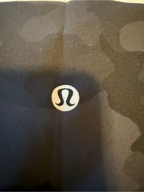lululemon Black Camo Leggings with Logo